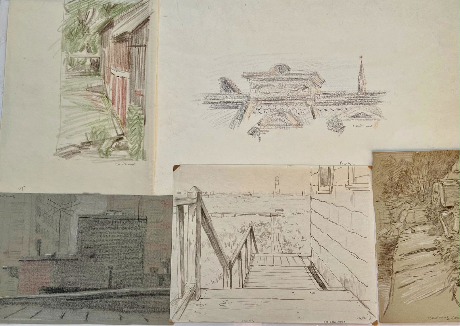 Paul Cadmus (American, 1904-1999)  Vermont Drawings (5) (1 of 7)
