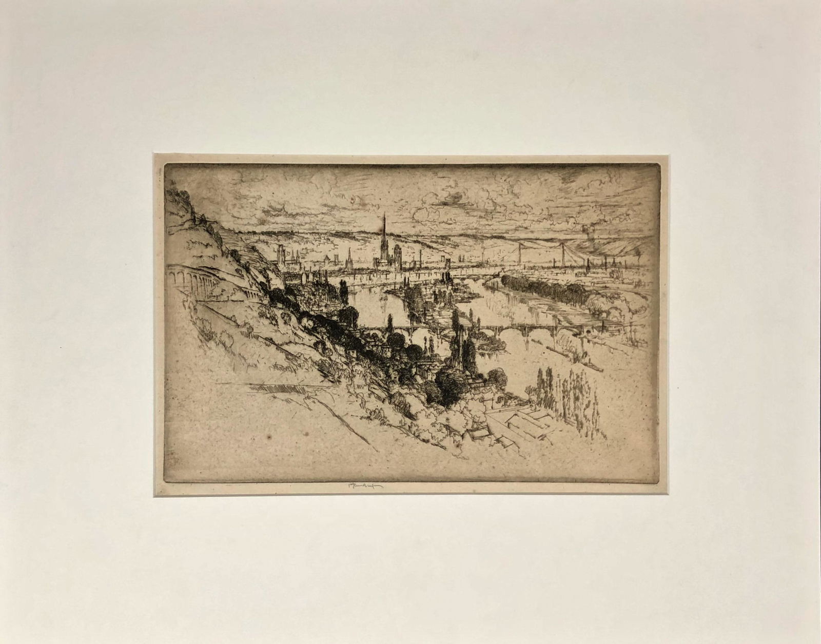 Joseph Pennell (American, 1857-1926) PONTE SAN TRINITA, FLORENCE, 1883 (1 of 3)