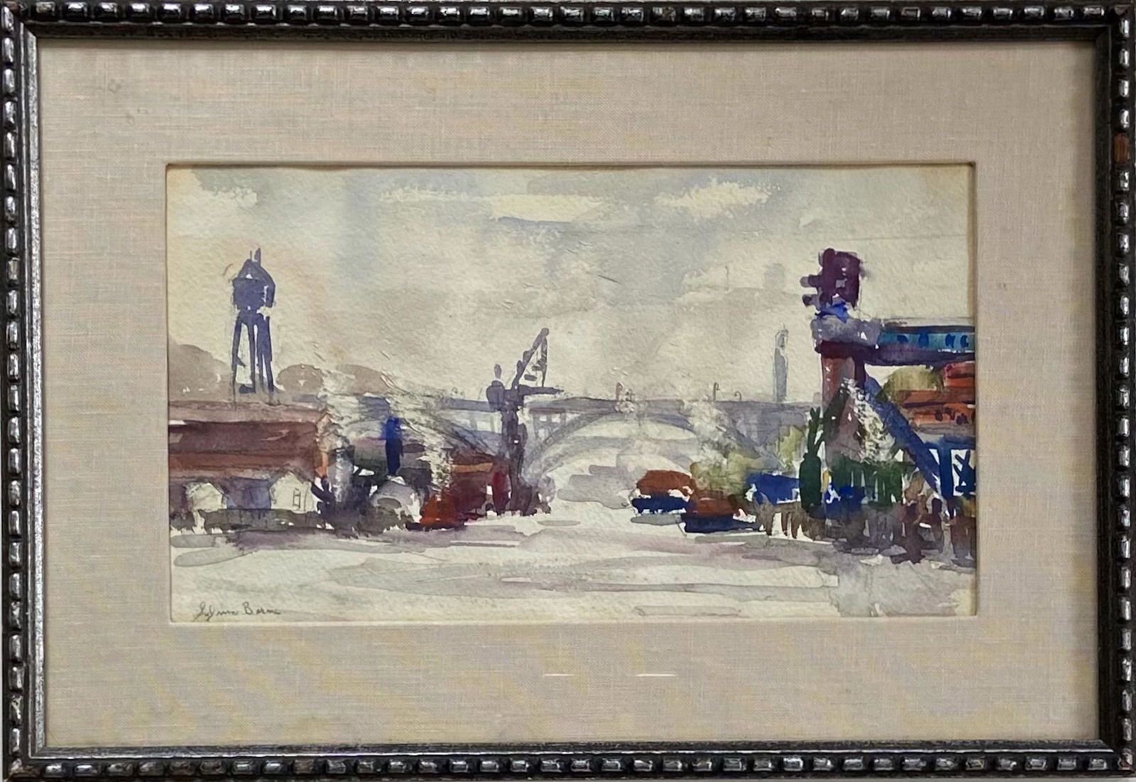 Sylvia Bernstein (American, 1918-1990) Industrial Landscape (1 of 3)