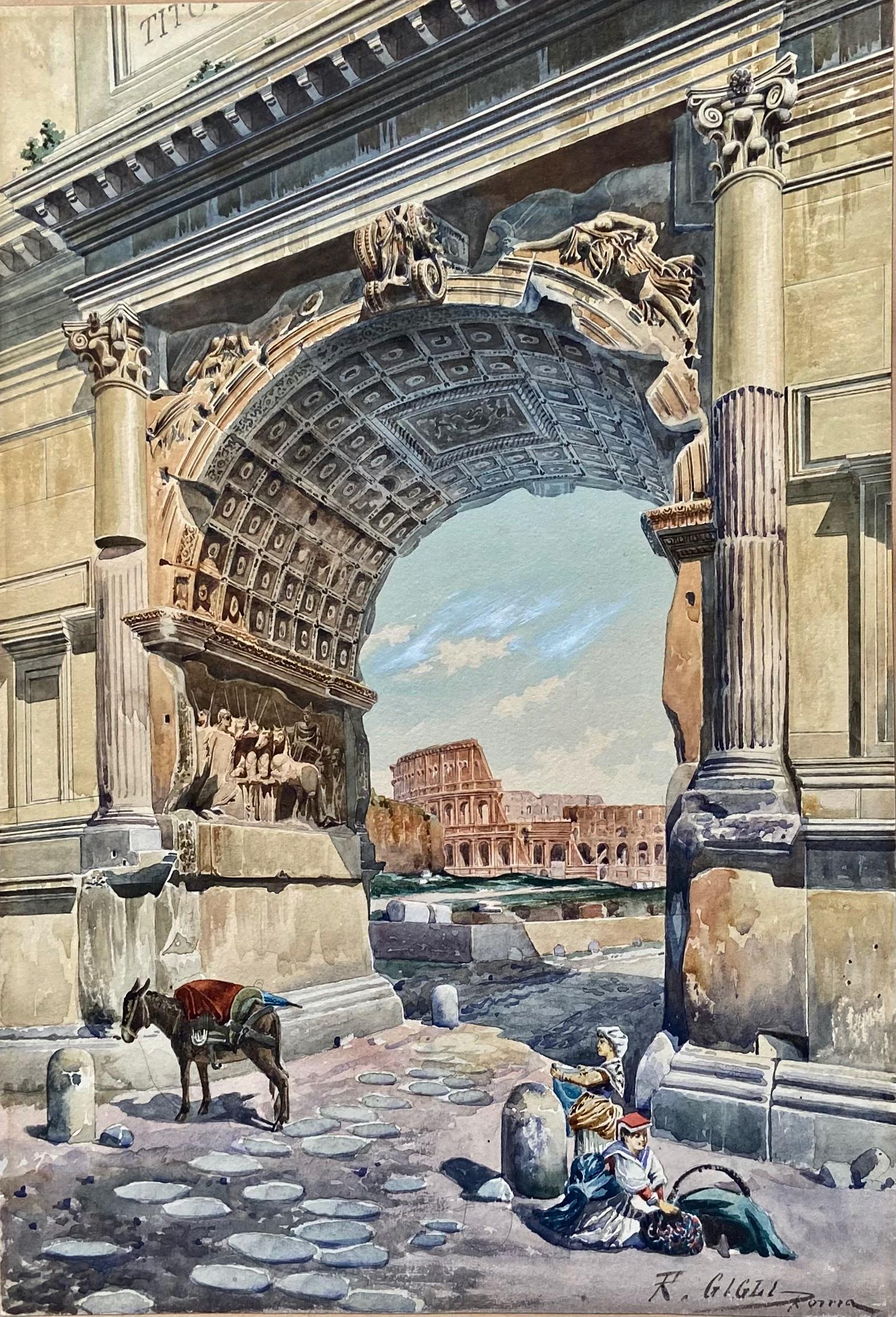 Arch of Constantine w/ Colosseum, R. Gigli, Roma (1 of 2)