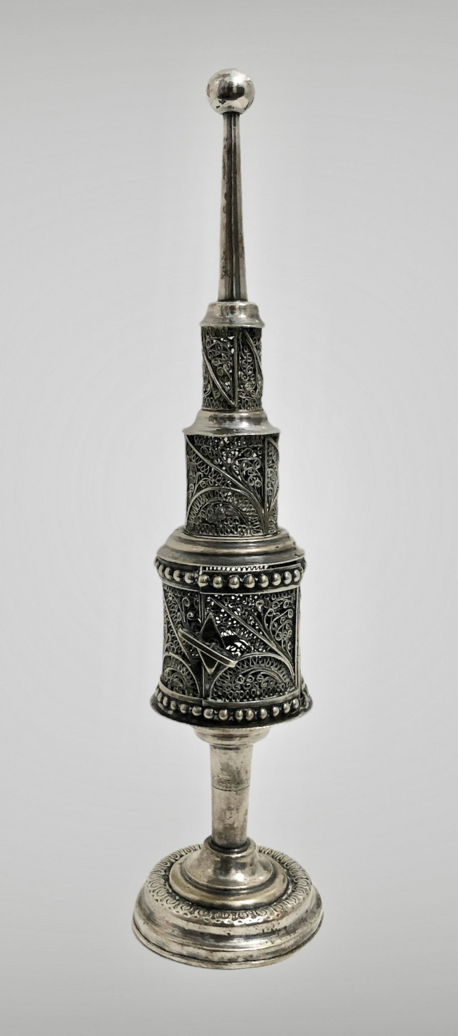 Judaica Silver Filigree Havadalah Besamim Spice Tower (1 of 6)