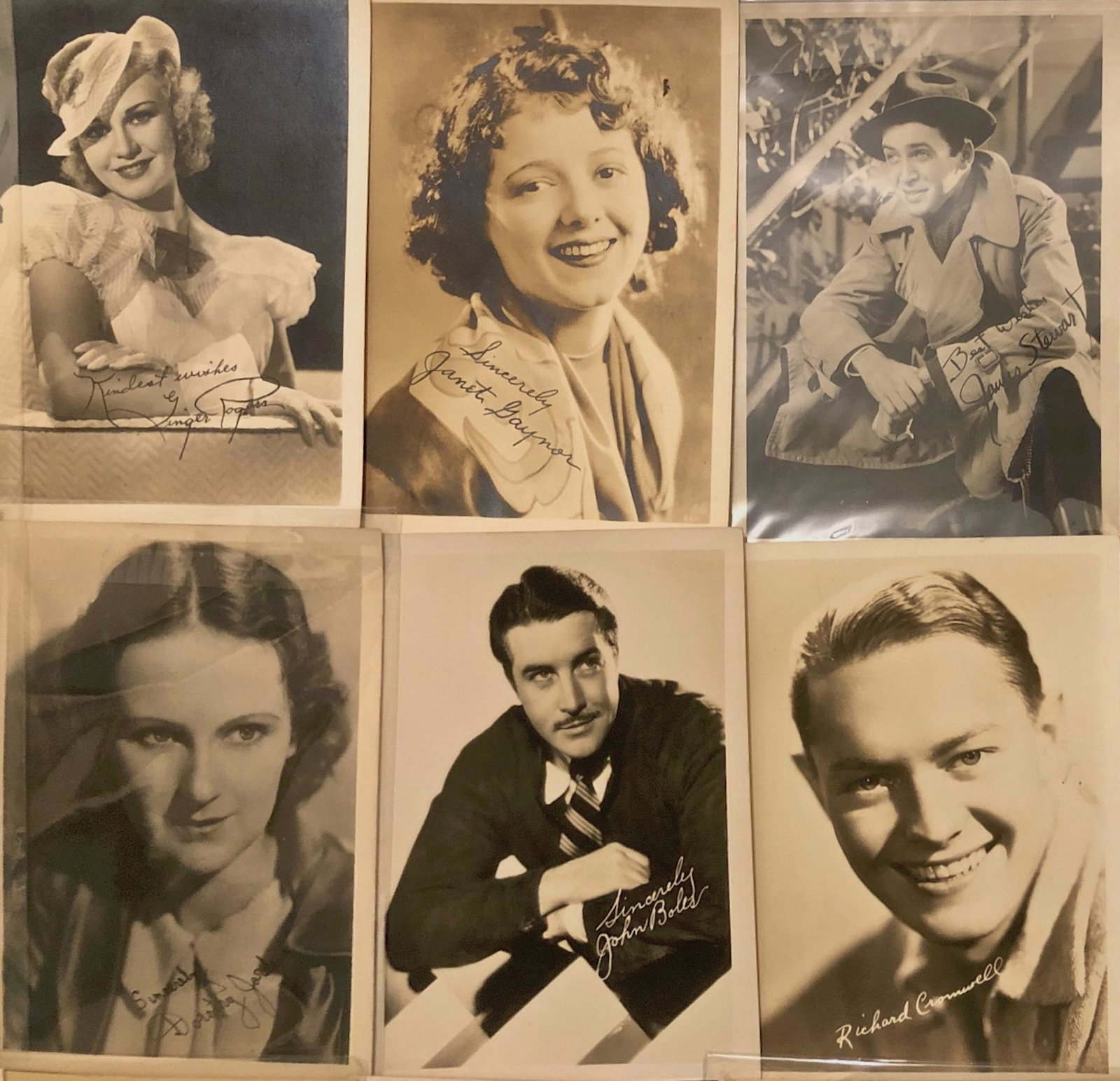 Collection of Hollywood Photographs, Personally Inscribed And Studio Autographed: Hollywood's Golden Age Photograph Collection of Actors and Actresses. Several ink inscribed to studio worker Don Rote others are studio autographed. Approximately 70+ black and white photographs. Incl