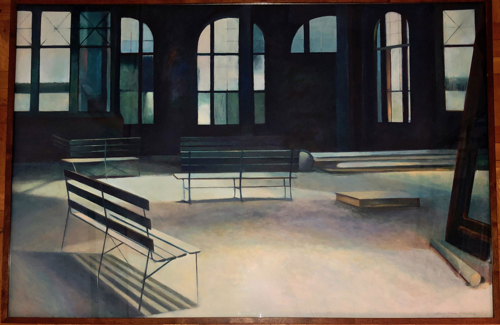 ELLIS ISLAND Painting, Sherry Zvares Sanabria 1985 (1 of 5)