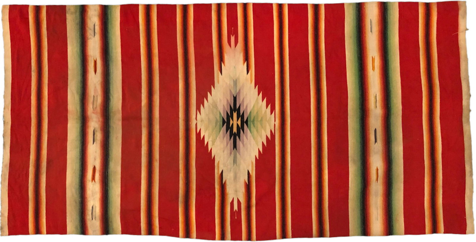 Native American Hand-Woven Wool Blanket 7 ft. x 3 1/2 ft. (1 of 3)