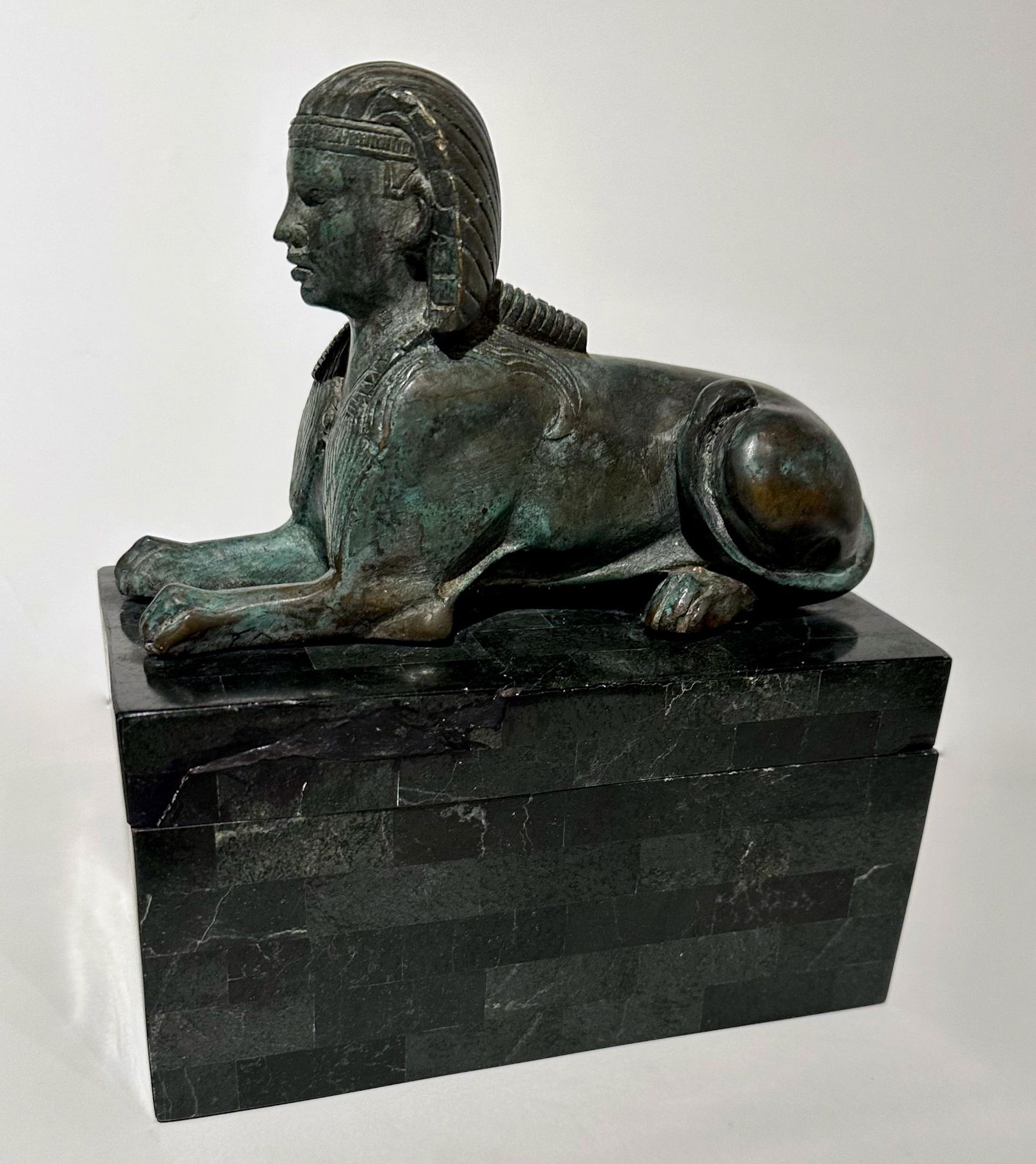 19th C. Egyptian Revival Bronze Sphinx Covered Box (1 of 6)