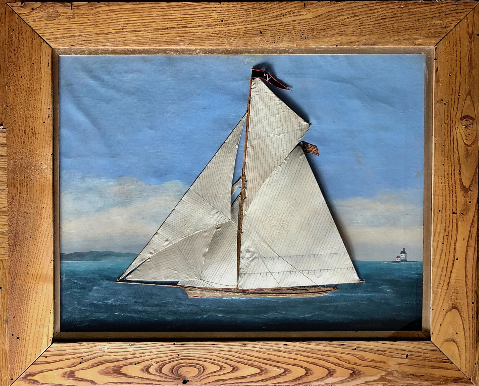 Thomas Willis (Danish/American, 1850-1925) Nautical Painting VOLUNTEER 1880s (1 of 7)