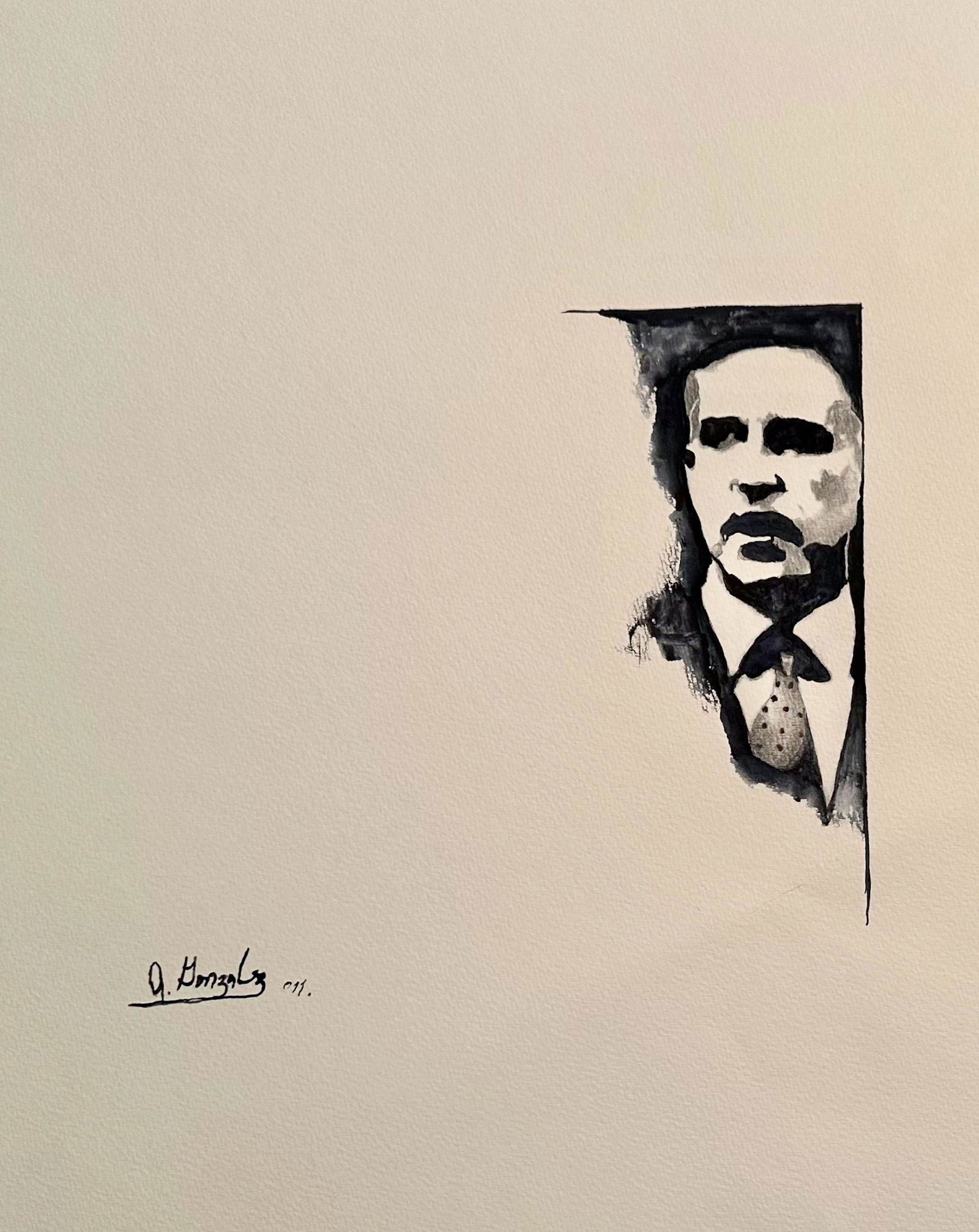 Ariel Gonzalez (American, 20th c.)  PORTRAIT II  W/ COA (1 of 3)