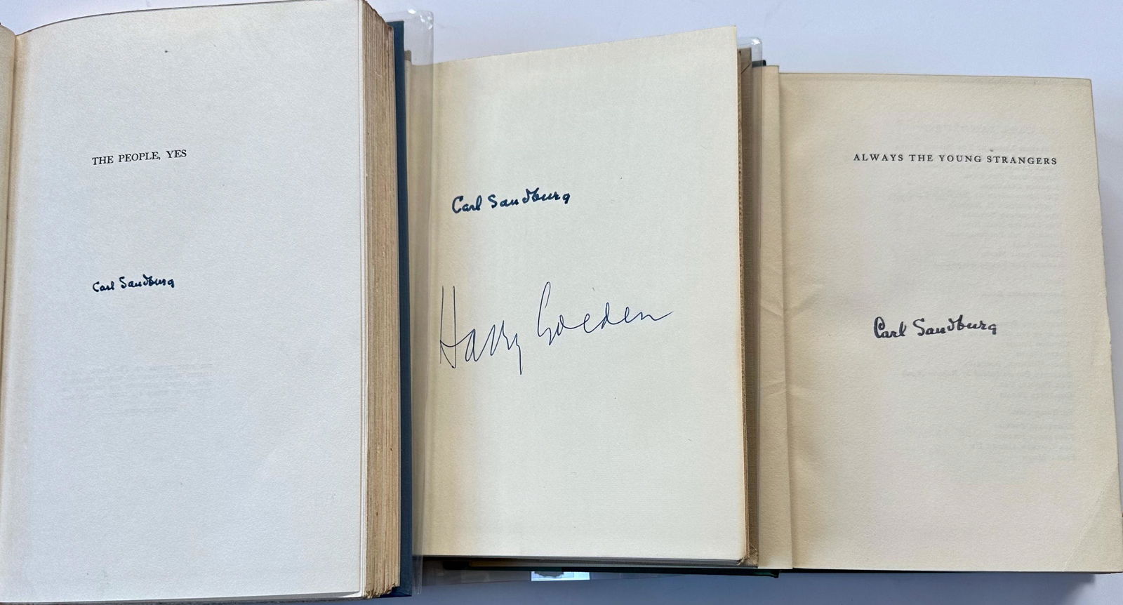 Author Carl Sandburg Signed 1st Edition Books (3) (1 of 6)