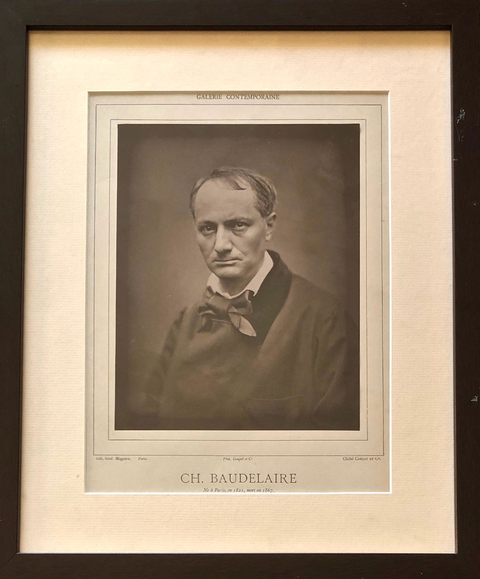 Etienne Carjat (French, 1828-1906) Charles Baudelaire, ca. 1880s (1 of 4)