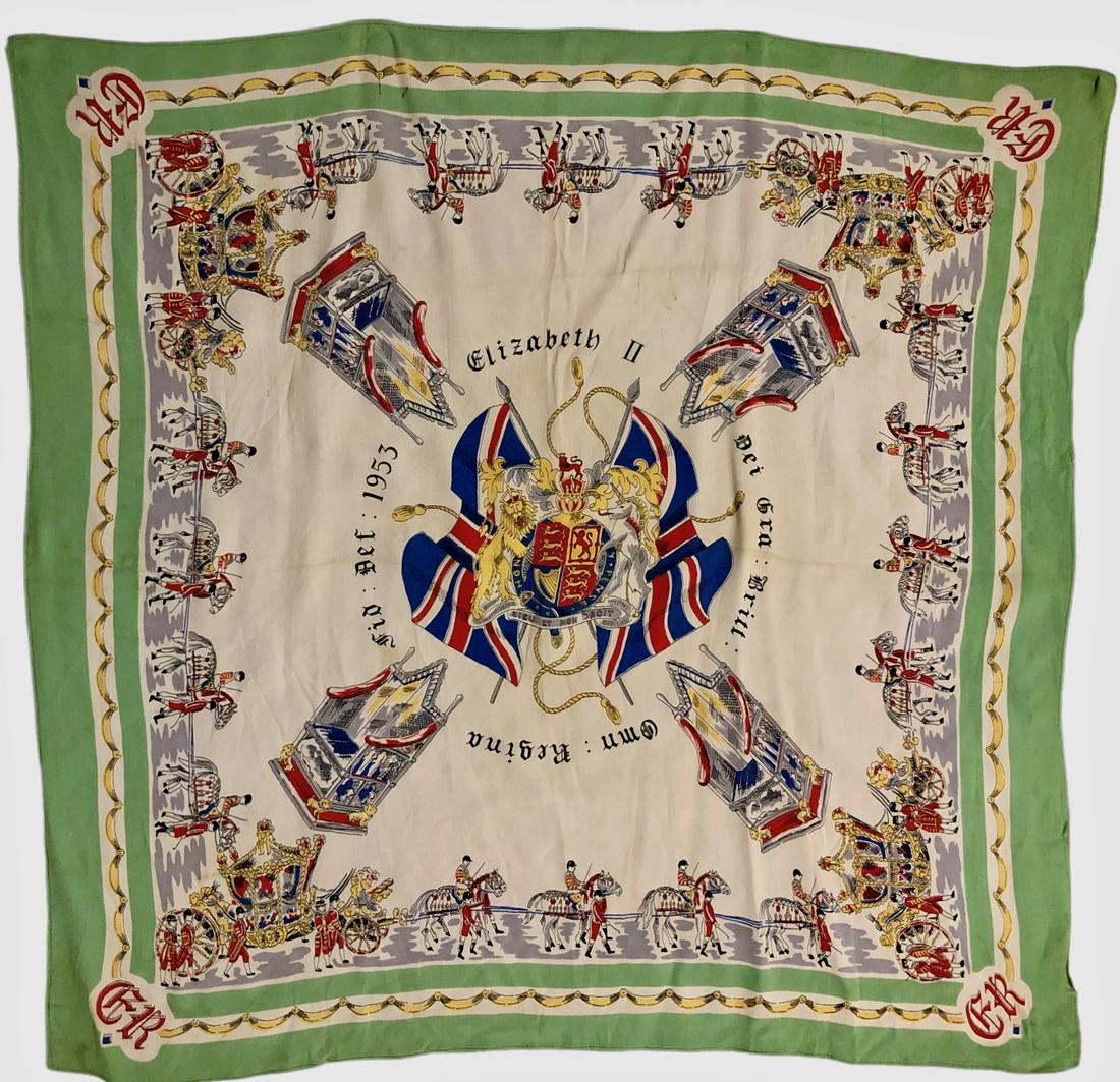 Collection Of Queen Elizabeth Coronation Scarves, 1953 (5) (1 of 6)