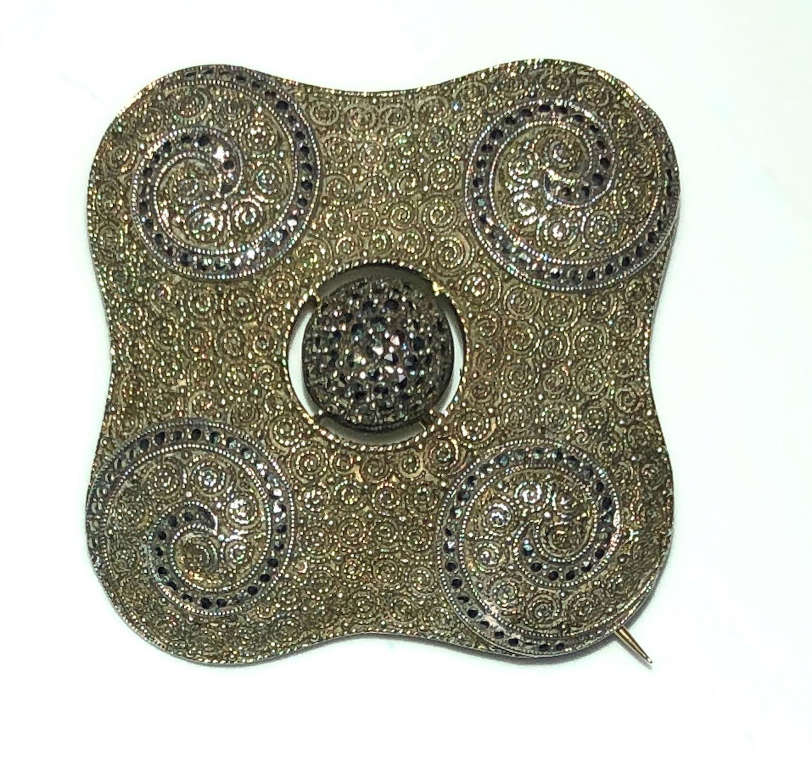 Theodor Fahrmer Art Deco Sterling Silver Brooch W/ Marcasite (1 of 5)