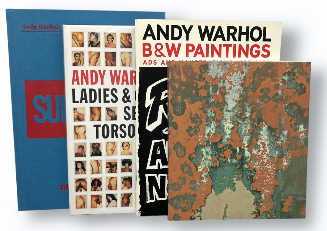 Andy Warhol Retrospective Art Books And Illustrated Exhibition Catalogs: Andy Warhol Collection of 1st Edition Retrospective Art Books and Illustrated Exhibition Catalogues. Andy Warhol LADIES & GENTLEMEN: SEX PARTS, TORSOS, POLAROIDS. Over 400 polaroids by Warhol of stree