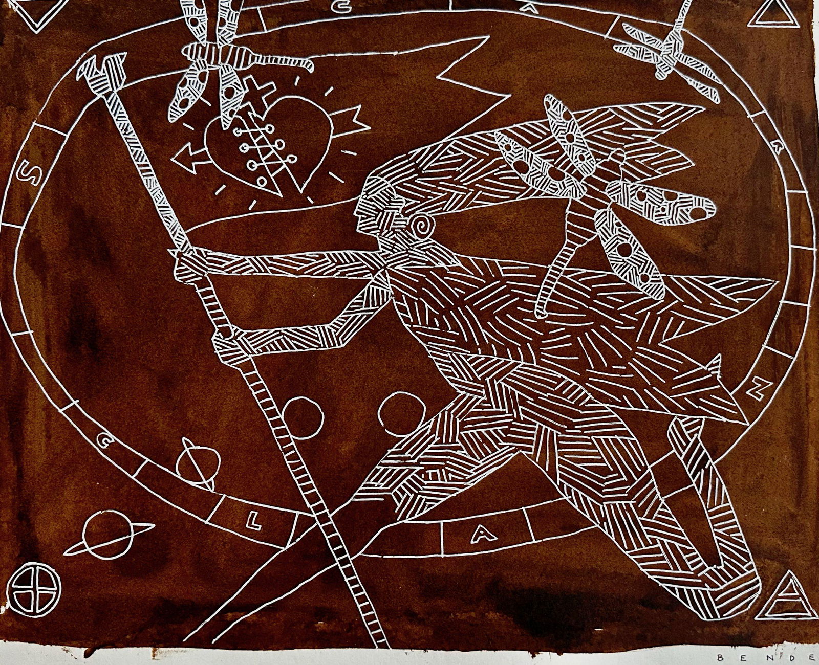 David Bender  (American, 20th C.)  She-Dragon DRAKAINA Signed (1 of 4)