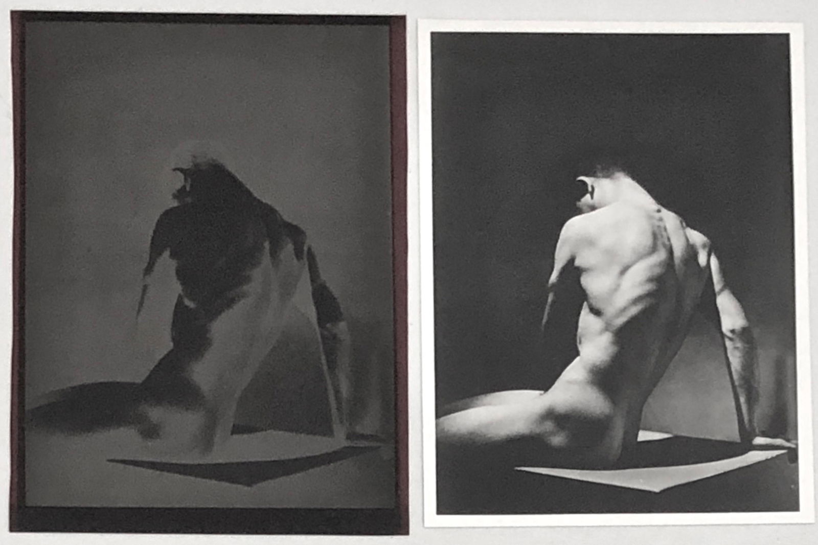 George Hoyningen-Huene (Russian, 1900-1968) MALE NUDE with Negative: Photograph by George Hoyningen-Huene NUDE MALE with Original Negative, 1920s. Dimensions: 5 1/2 in. x 5in. Unframed. Condition: good original estate condition. Provenance: Private Estate.