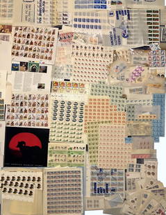 American Mint Stamps, Sheets, Plate Blocks, Single & First Day Issues (2000+): Massive Collection of American Unsorted Mint Stamps. Mint Sheets, Plate Numbered Blocks, Single, First Day Issues etc. More than 2600 stamps ranging from 1 cent up. Please view all photos. Condition: