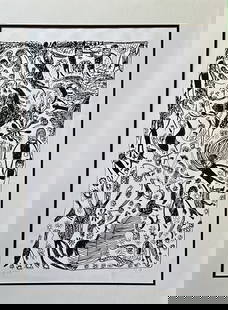 Pantjiti Mary McLean (Ngaatjatjarra Australia, 1928-2023) ABORIGINAL ART: Aboriginal Australian Silkscreen, signed by the Indigenous Artist, Mary McLEAN (MM). Outback imagery of animals and spirits. Hand-Signed in pencil by the artist, Mary McLean and limited edition number