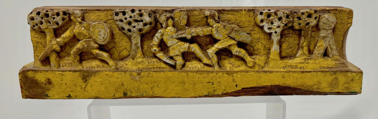 19th C.  Hand-Carved Classical Architectural Wood Panel (1 of 5)