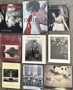 Photography: Irving Penn, Eugene Atget, Dorothea Lange & More: Collection of nine photo-illustrated books by iconic photographers. All 1st edition. Photographers include: Irving Penn (American, 1917-2009). Michael Kenna (British, b. 1953). Eugene Atget (French, 1