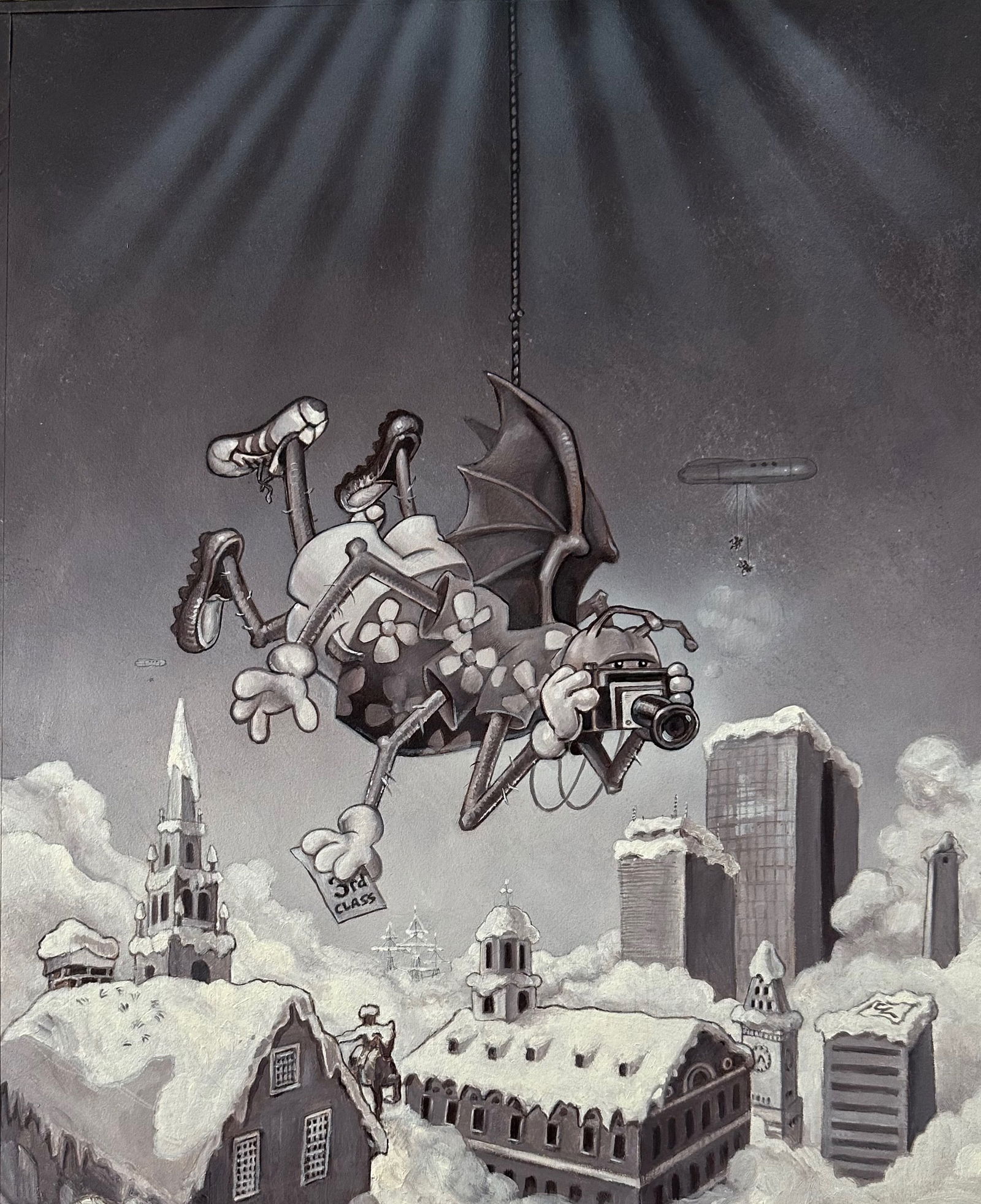 Carl Lundgren Original Boskone Published Sci-Fi Cover Art  Painting, Boston, 1985 (1 of 4)