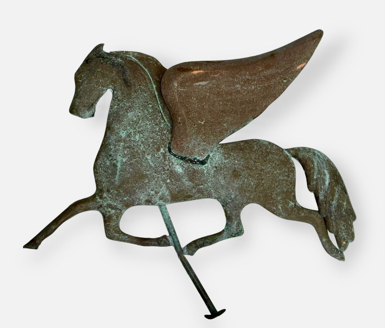Flying Full-Bodied Winged Pegasus Copper Weathervane (1 of 5)
