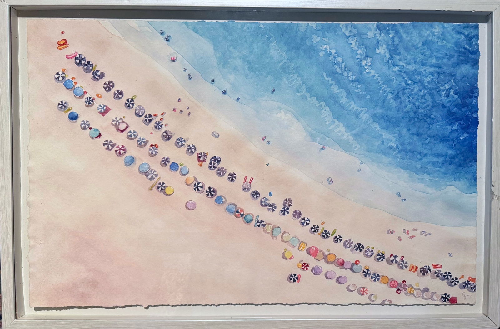 Coastal Beach Painting, Eyre 1960s (1 of 4)