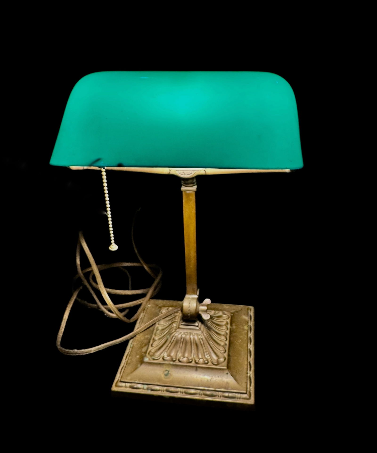 Antique Emeralite Banker's Desk Lamp (1 of 7)