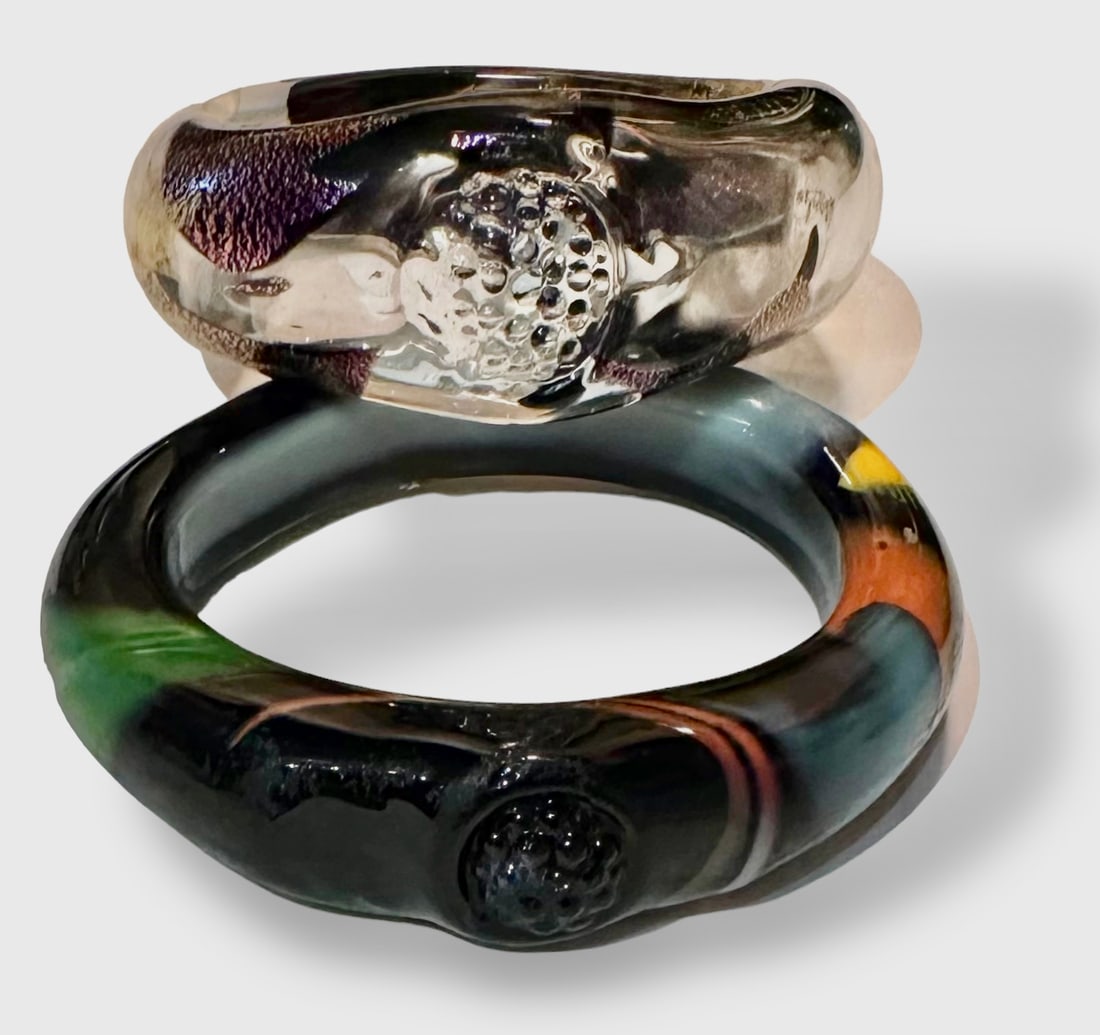 Italian Murano Glass Bangles, Signed By The Venetian Artist ELIS (1 of 5)
