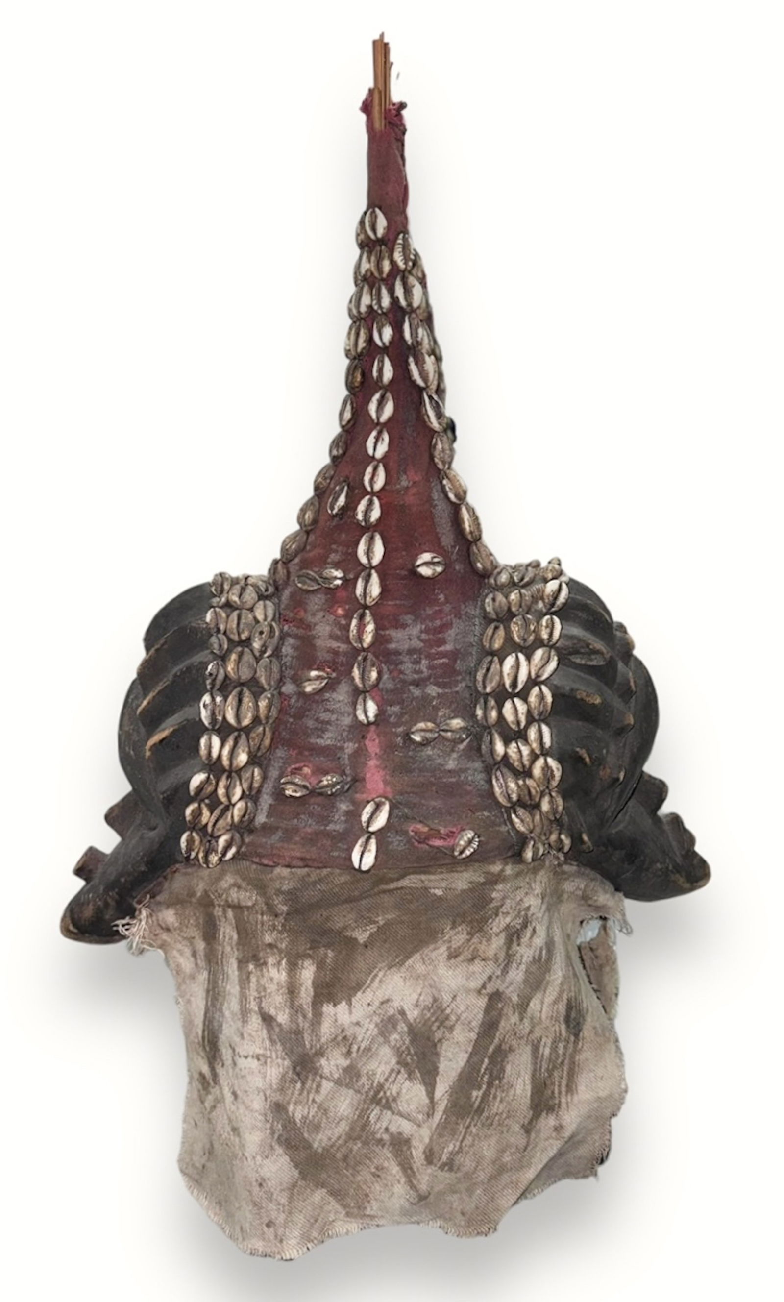 Antique African Carved Double-Faced Ritual Janus Helmet Mask (1 of 7)