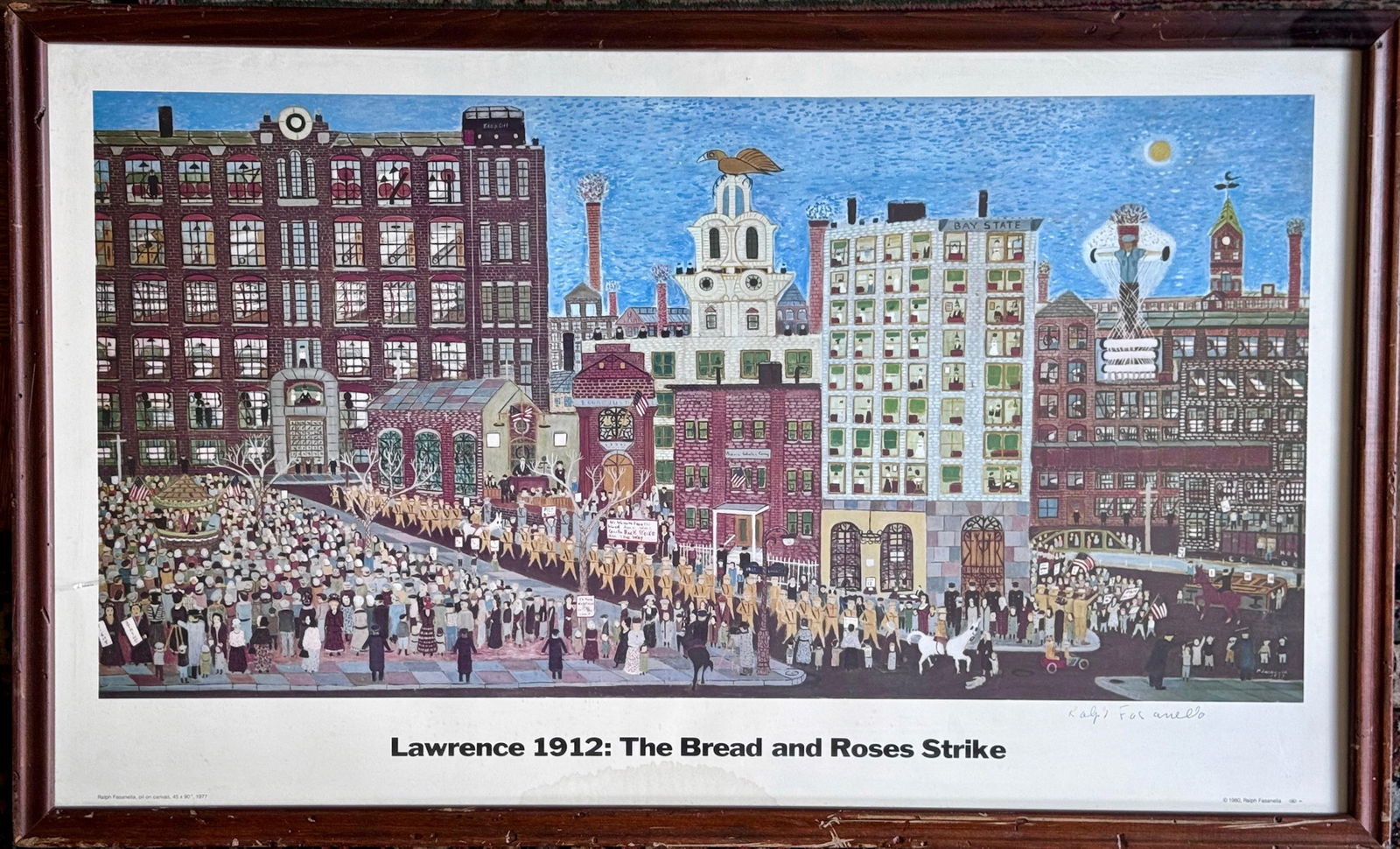 Lawrence 1912: The Bread and Roses Strike,  Signed Ralph Fasanella (1 of 8)