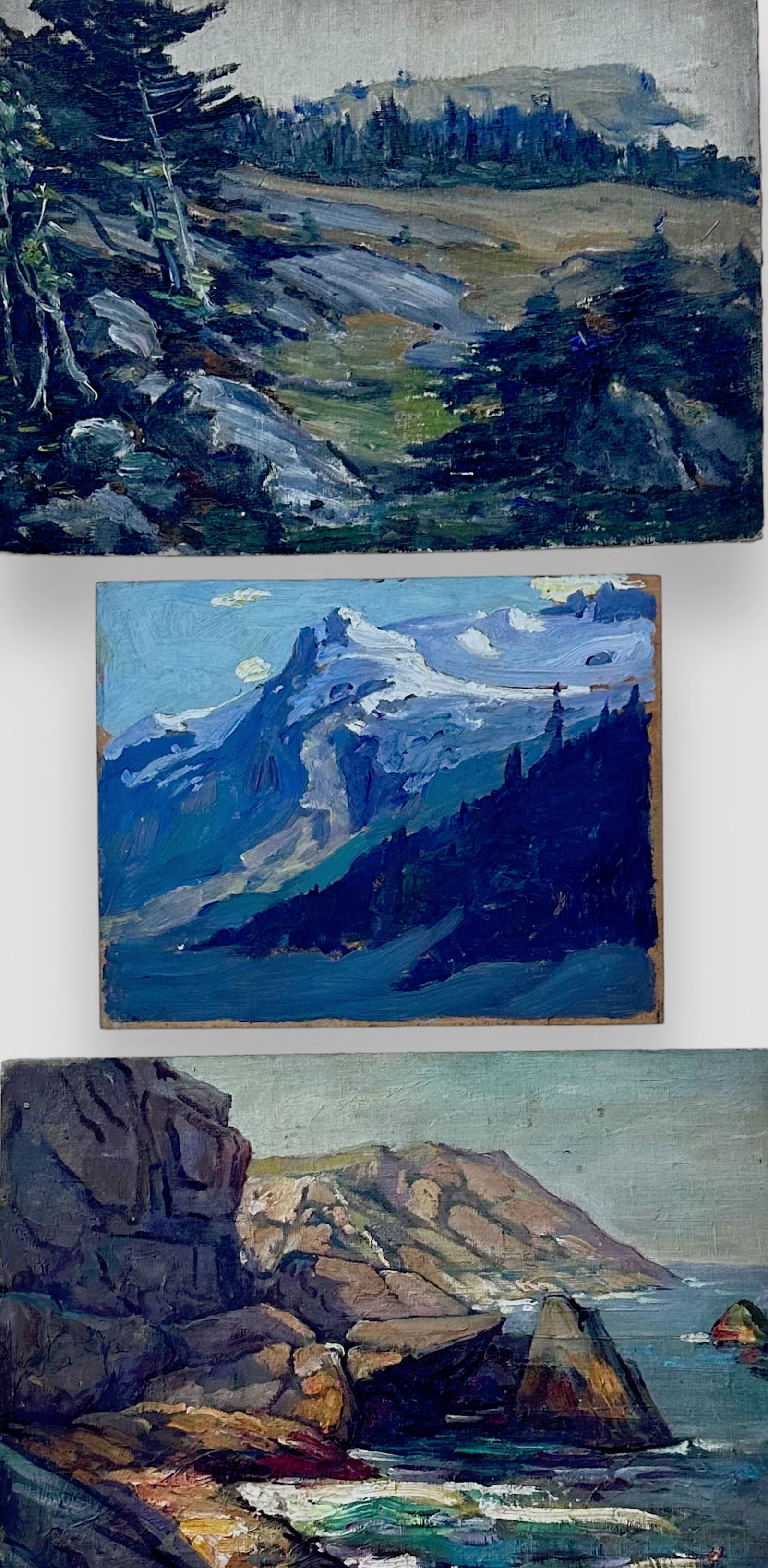 Robert Van Vorst Sewell (NY/CA,  1860-1924) ALASKA & MAINE, Landscapes, c.1913-1915 (1 of 7)