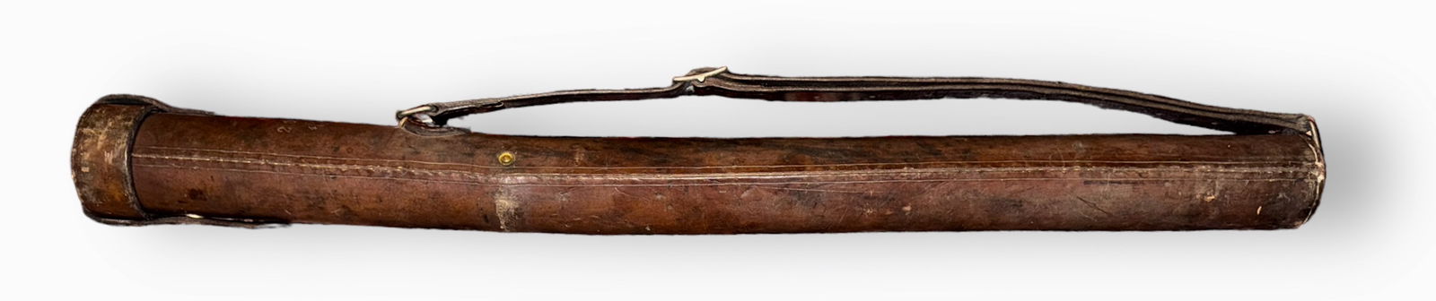 Leather Handcrafted Cylindrical Chart Document/ Blueprint Carrier Case (1 of 7)