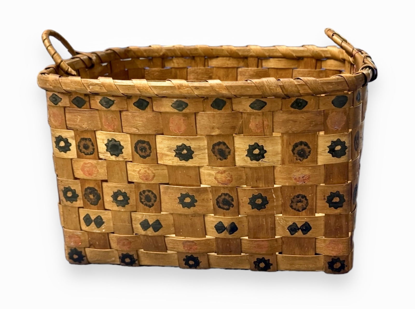 Antique Native American Potato Stamp Swing Basket (1 of 5)
