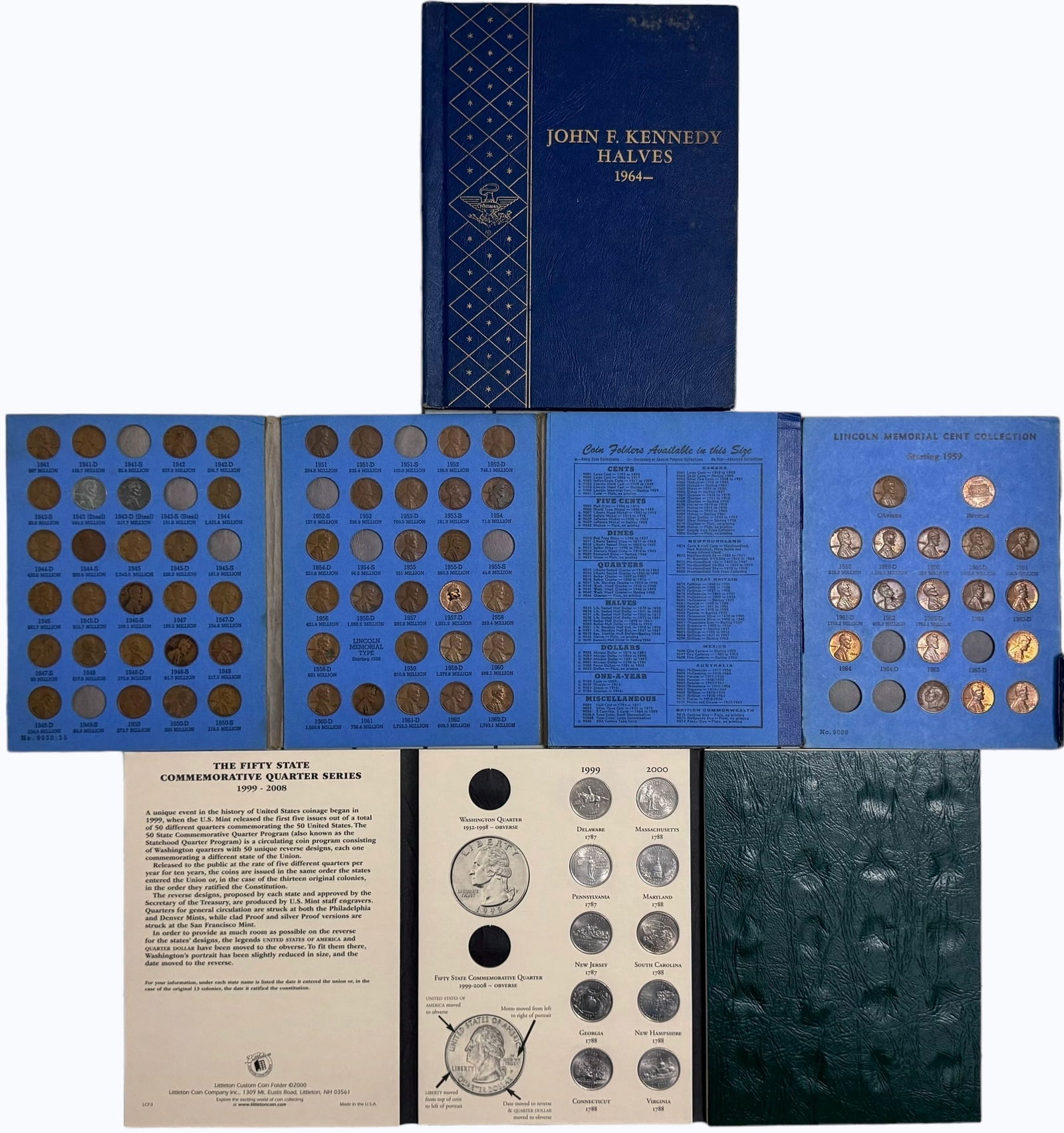 Collection Of  American Coins In Whitman Folder Albums (1 of 4)