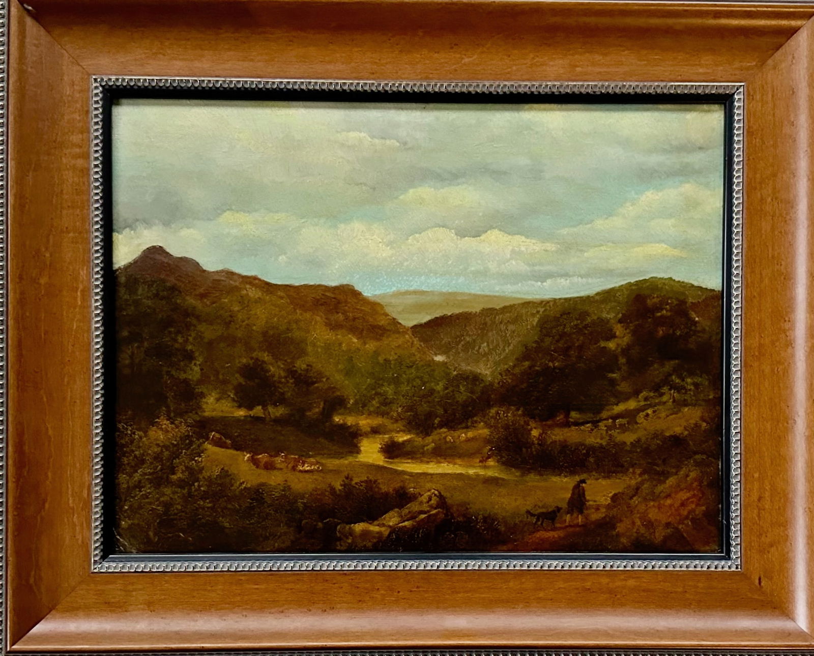 British School Mountain Landscape Painting, Signed 1880s (1 of 4)