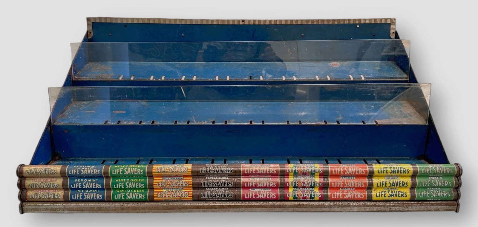 Life Savers General Store Metal Counter Candy Display W/ Glass Dividers