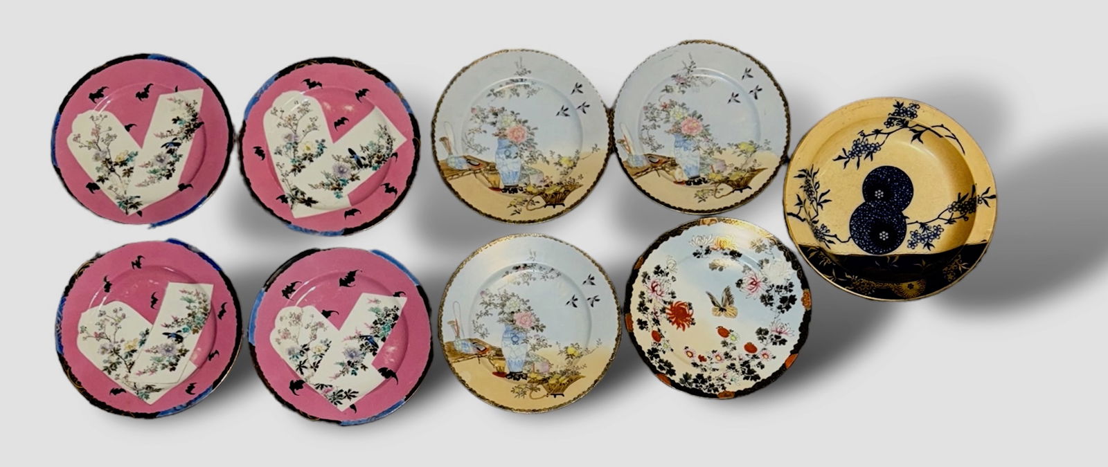 19th Century Japanese Meiji Period,  Artist Signed Porcelain Plates (1 of 5)