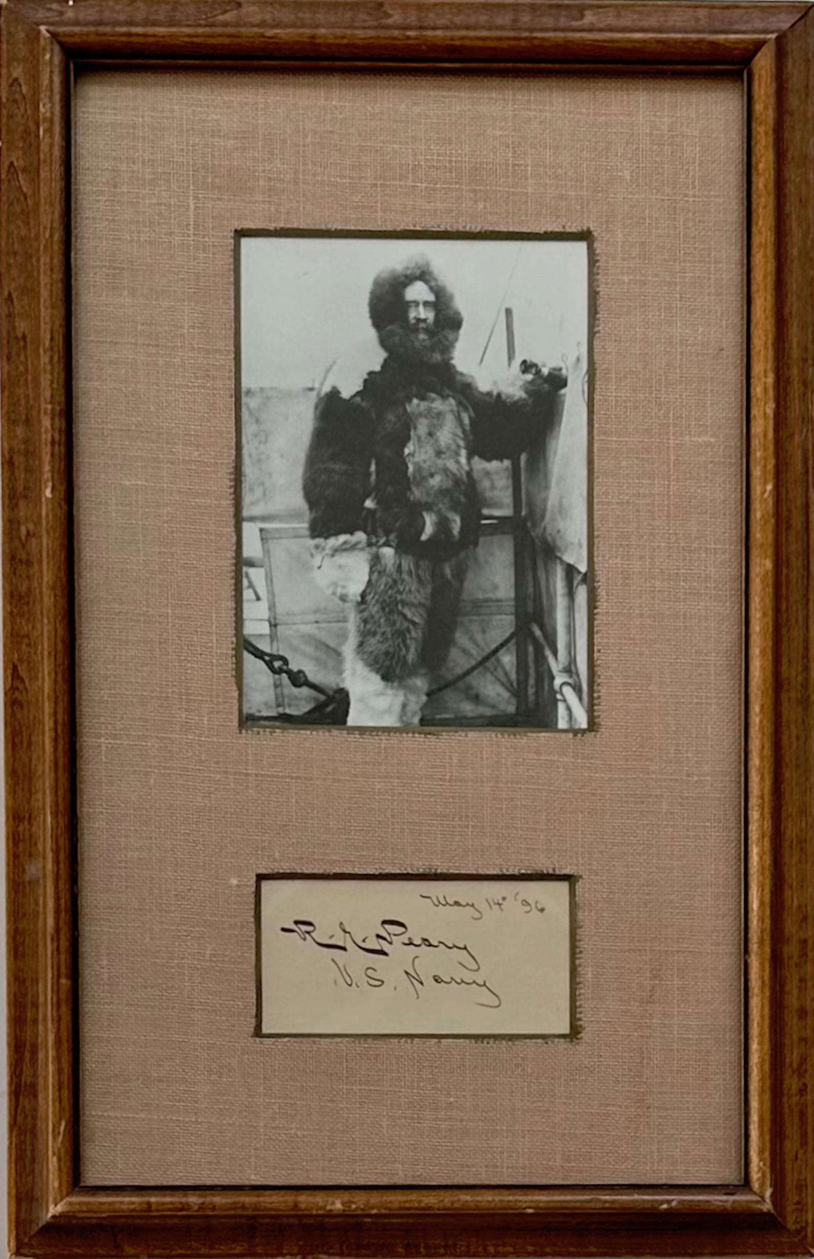 Polar Explorer Admiral Robert Peary Inscribed Portrait, U.S. Navy, 1896 (1 of 3)