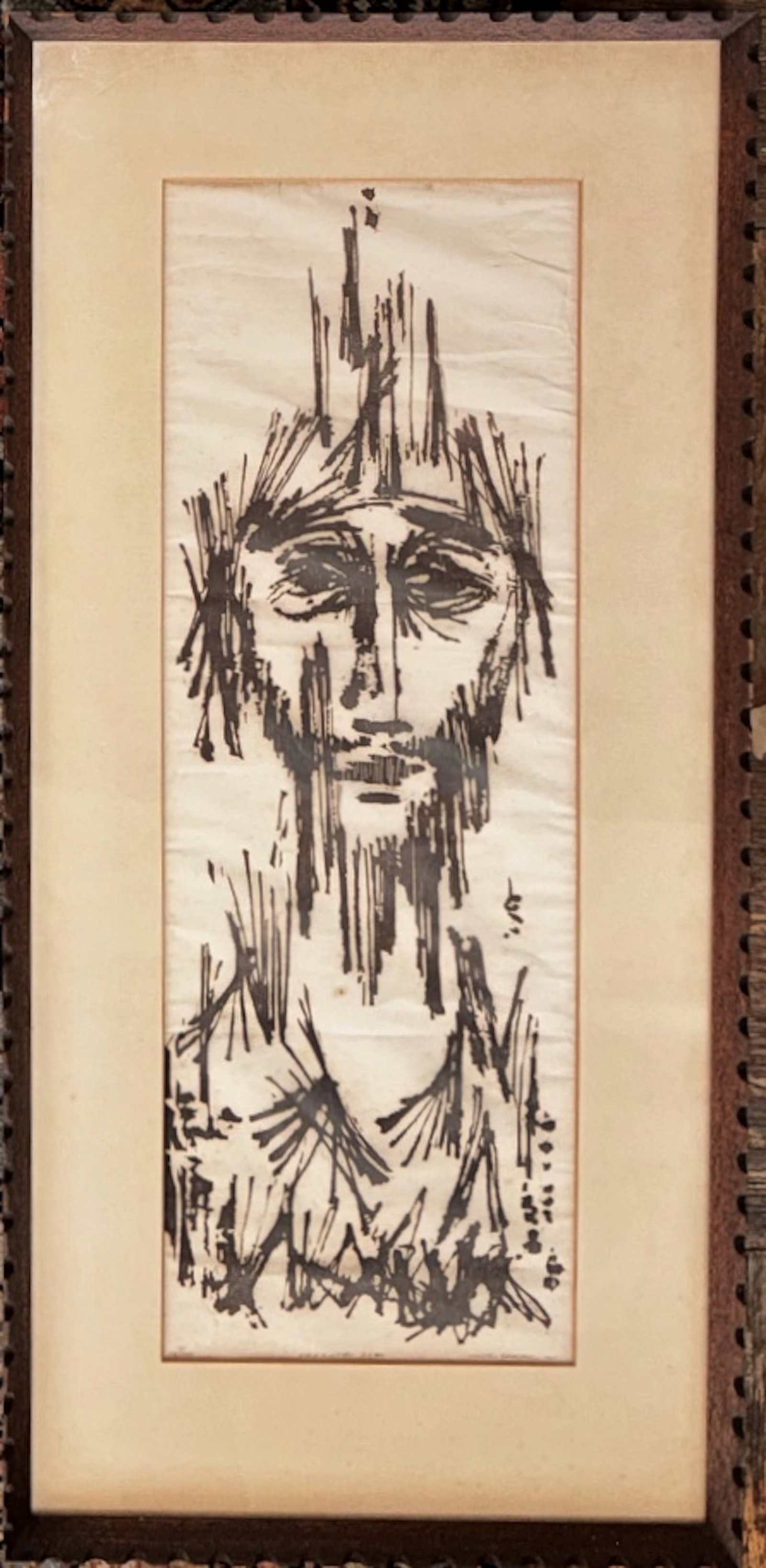 SABBATAI ZEVI Woodcut, Morton Garchik: MORTON GARCHIK (American, b1929-2009). Image: SABBATAI ZEVI (1626-1676) Ottoman Rabbi and Kabbalist who claimed to be the Jewish Messiah. Limited edition woodcut, pencil signed, edition numbered and t