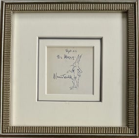 Maurice Sendak Original Drawing,  Mr. Rabbit And The Lovely Present, 1962 w/ COA