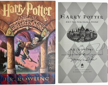 Harry Potter SORCERER'S STONE Signed By J.K. Rowling & Mary GrandPre
