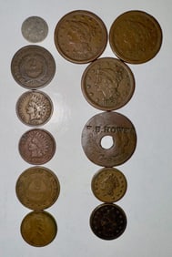 Estate Collection Of Assorted United States Coins 1820-1918