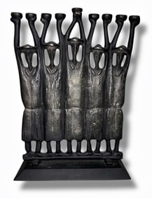Ruth Bloch (Israeli, b. 1951)  Bronze Menorah Sculpture