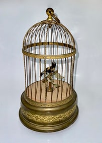 Antique French  Automaton Mechanical Song Bird