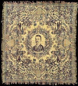 Theodore Roosevelt With Rough Riders Tapestry, 1900s