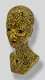 LA II Urban Graffiti Found Art Mannequin Head  Tagged Throughout, N.Y.C.