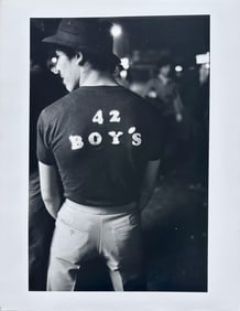 Larry Clark, Signed & Annotated Gelatin Silver Print,  JUNIOR 42nd Street Boys