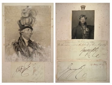 British Royal Signatures: KING GEORGE III & KING GEORGE IV