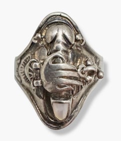 Vintage Sterling Silver Handcrafted Erotic Ring