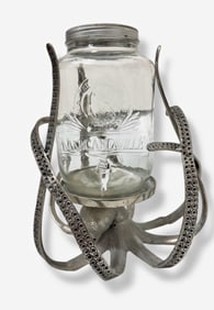 Margaritaville Jimmy Buffet Embossed Glass Octopus Beverage Dispenser