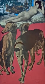 Mid-Century Erotic Surrealist Lithograph,  Artist Signed